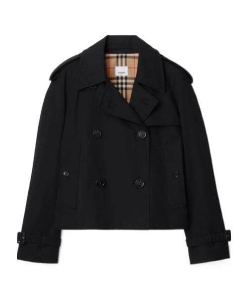 Cropped Gabardine Mayfair Trench Jacket