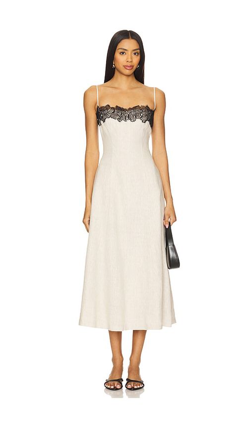 Tularosa Jia Midi Dress in Neutral. - M also in
