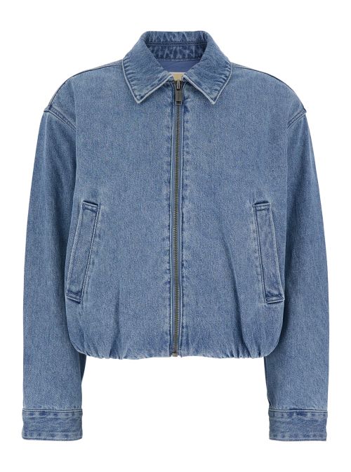 Classic Collar Cotton Jacket — Blue