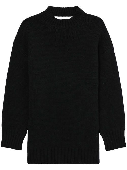 Cut-out knitted knitted dress - Black