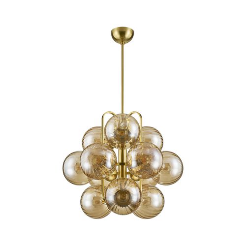 Vintage Polished Brass Chandelier from the Cronus Collection