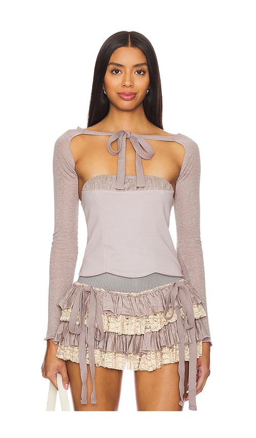Zemeta Always Sleeve Shrug in Lavender. - S also in