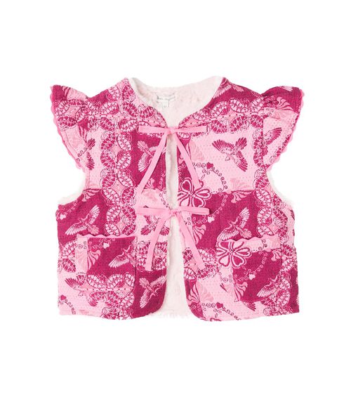 Nina needlepoint cotton-blend vest