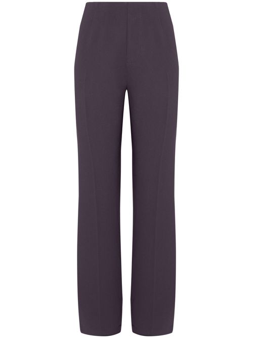 High-waisted straight trousers - Purple