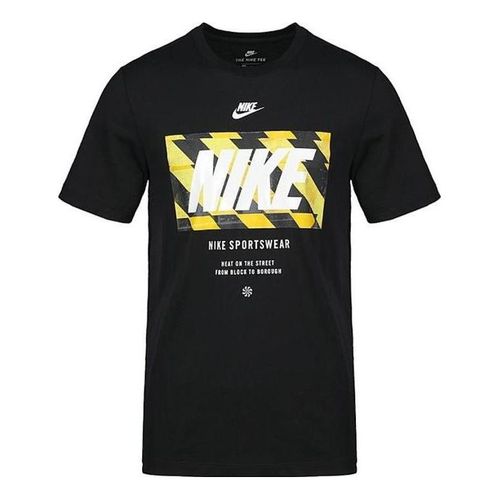 Logo Sportswear T-Shirt 'Black Yellow'