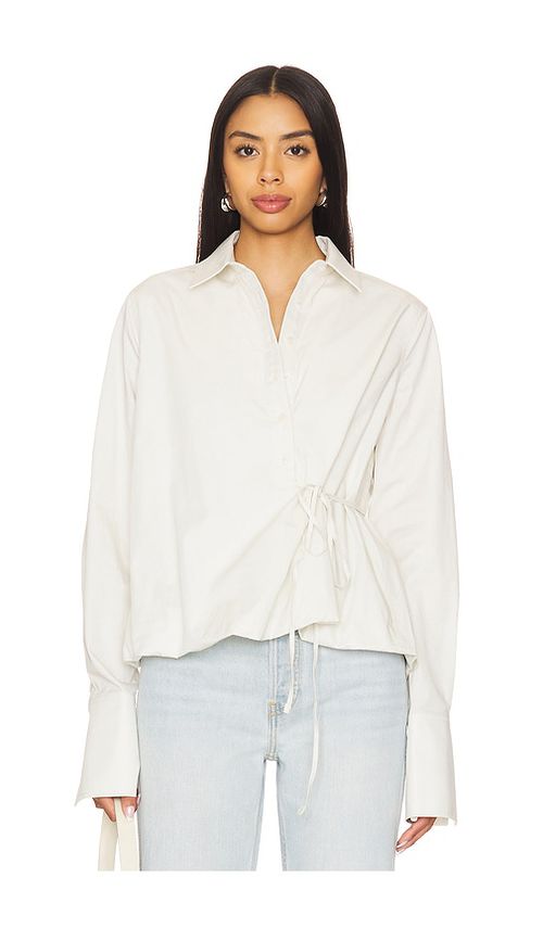 EAVES Bibas Shirt in White. - S also in