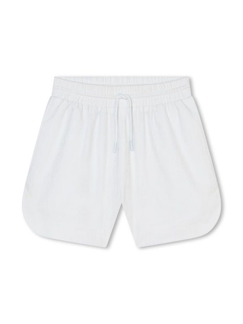 Logo-jacquard cotton track shorts - White