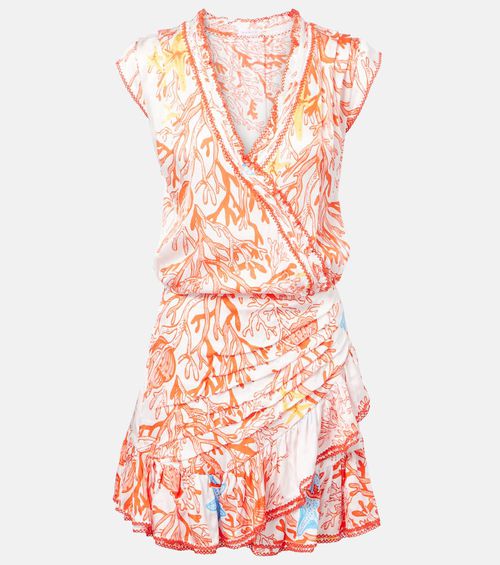 Estelle printed satin minidress