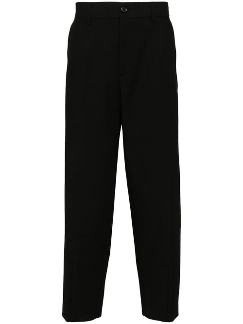 Half banding tapered pants - Black