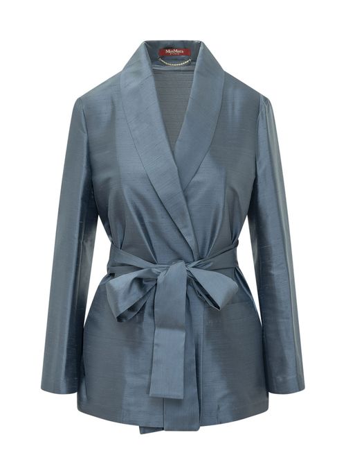 Blue Waist Tie Shirt