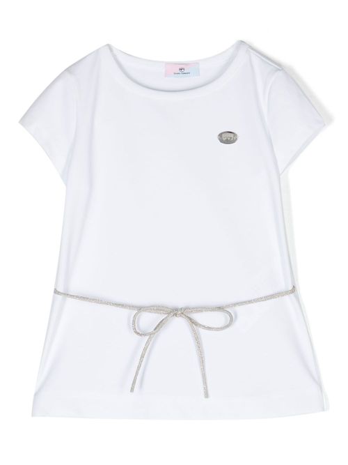 Logo-plaque cotton T-shirt - White