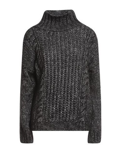 Sly010 Woman Turtleneck Charcoal Size 8 Organic cotton, Mohair wool, Polyamide, Wool