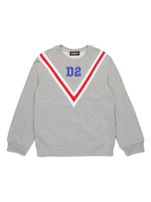 Logo-embroidered cotton sweatshirt - Grey