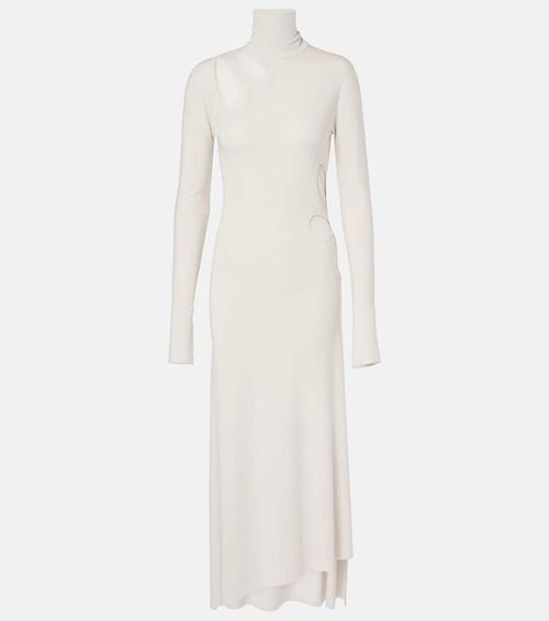 Cutout jersey midi dress
