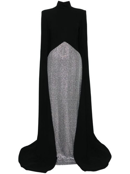 Rhinestoned maxi dress - Black