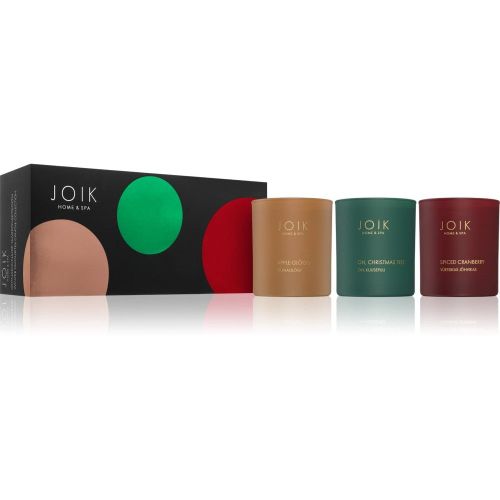 JOIK Home & Spa Christmas Selection scented candle gift pack 3×150 g