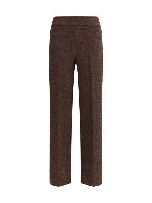 Bouclé Trousers — Brown