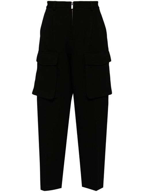 Tapered-leg trousers - Black