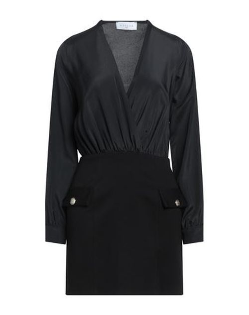 Woman Mini dress Black Size 2 Rayon, Polyamide, Elastane, Polyester