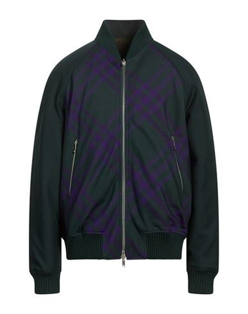 Man Jacket Dark green Size XXS Cotton, Virgin Wool