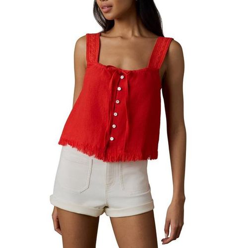 Women's Sunny Square Neck Tank Top Large Poppy Red