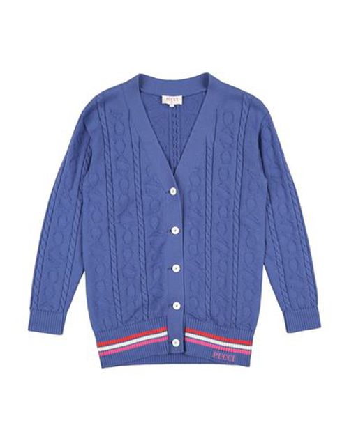 Kid Girl Cardigan Purple Size 10 Cotton, Cashmere, Polyamide, Elastane