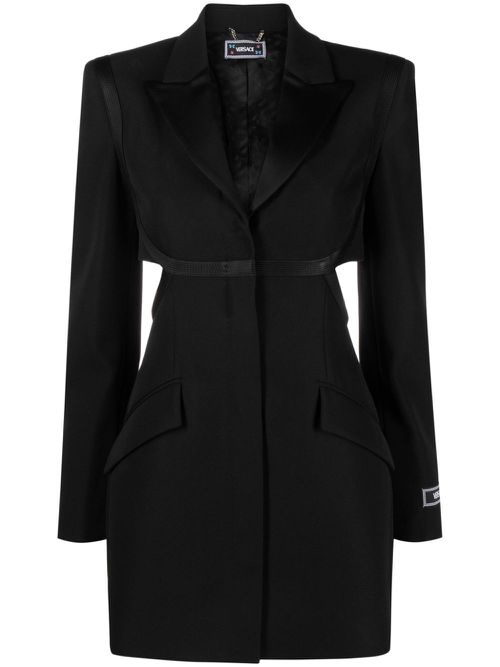 Cut-out wool blazer - Black