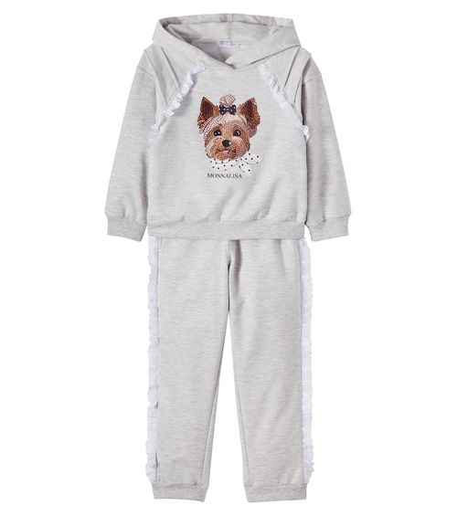 Embellished cotton-blend hoodie and sweatpants set