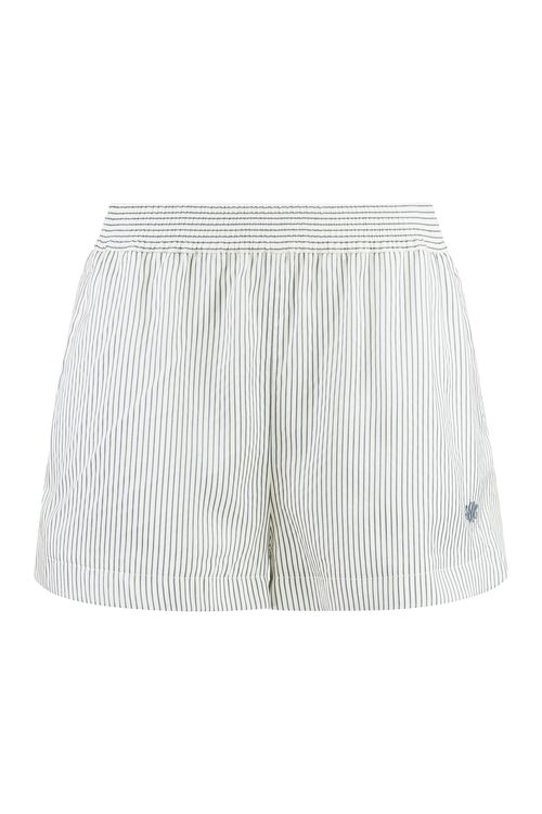 Silk Striped Mini Shorts for Women