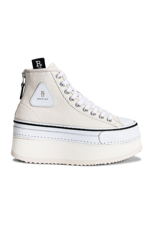 R13 Platform High Top Sneaker in Ecru - Cream. 41 also in