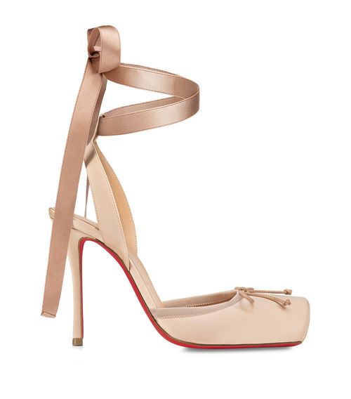 Cassia Satin Lace-Up Pumps 100