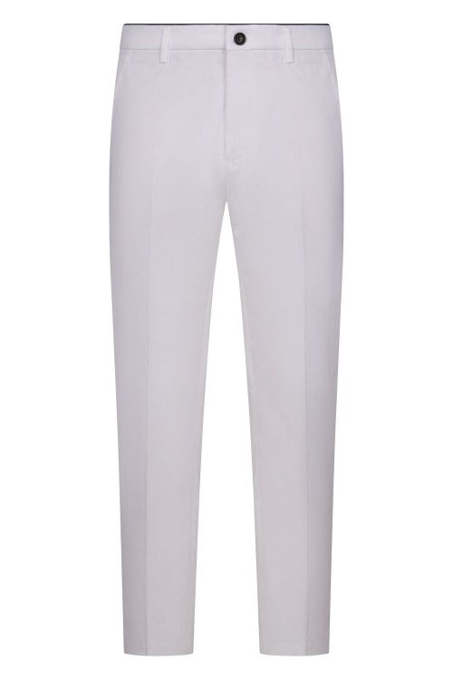 Slim Fit Chino Trousers with Wide Front Pleats