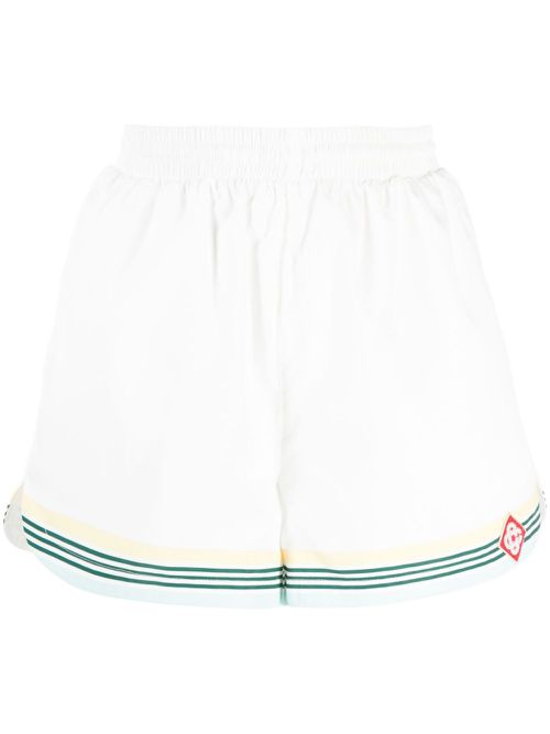 Monogram track shorts - White