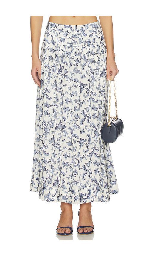 Posse Rue Skirt in Slate,White. L. Also in