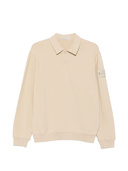 Logo-Patch Button-Up Polo Shirt
