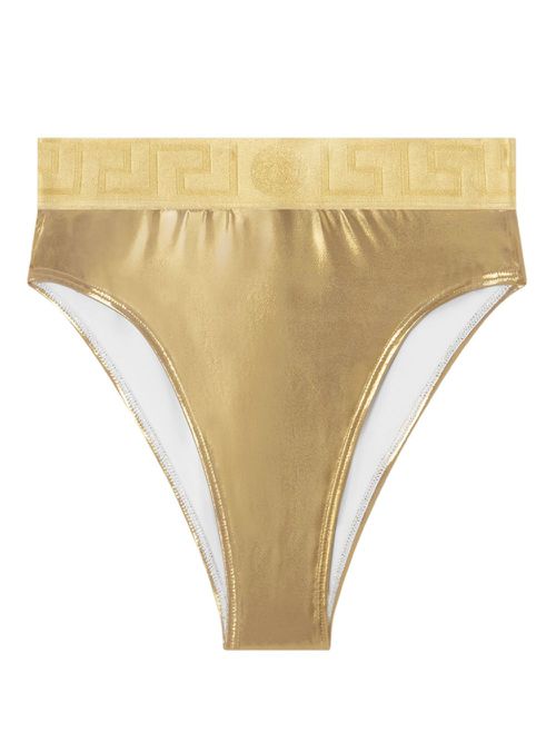 Greca Border metallic bikini bottoms - Gold