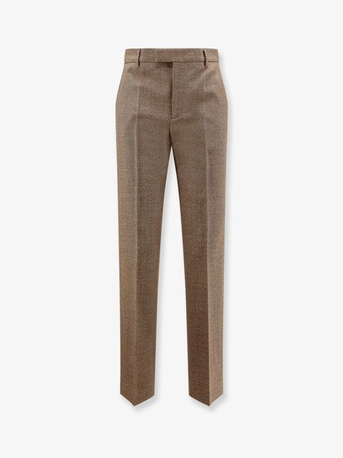 Virgin Wool Trousers — Brown