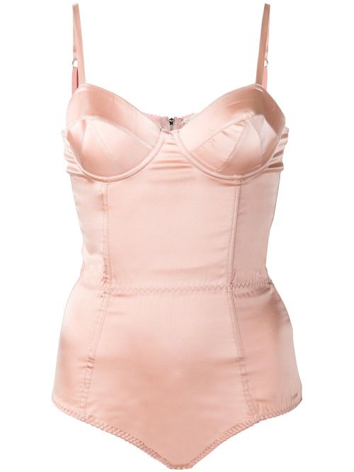 Satin bullet bodysuit - Pink