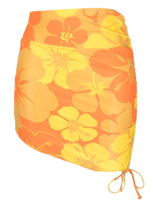 Noa floral beach skirt - Orange
