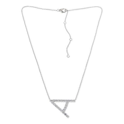 ™ Sterling Silver Pavé Initial Necklace - Silver