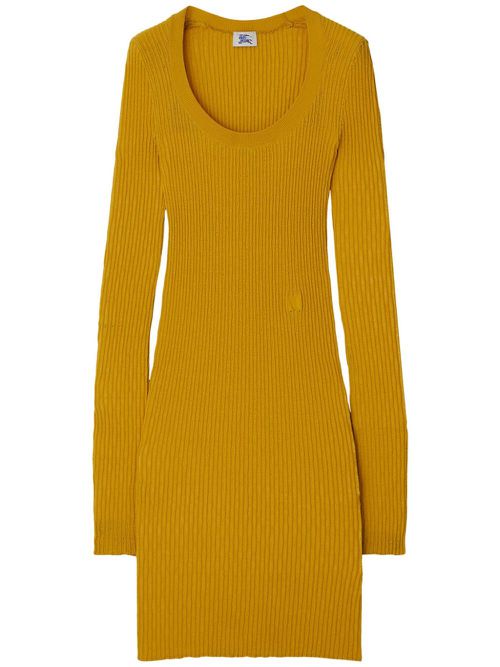 Rib-knit midi dress - Orange