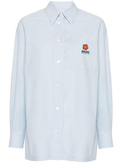 Boke Flower logo-embroidered shirt - Blue
