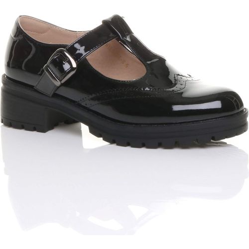 Mid  Heel Chunky Brogues Buckled T-Bar  Mary Janes