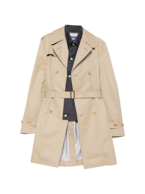 Cotton double-breasted coat