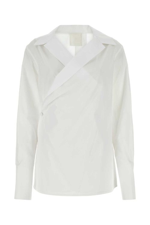 Cotton Wrap Shirt — White
