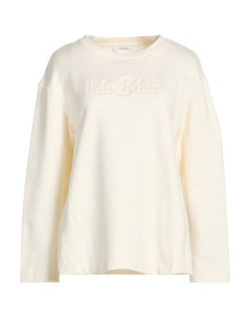 Woman Sweatshirt Cream Size S Silk, Cotton, Elastane