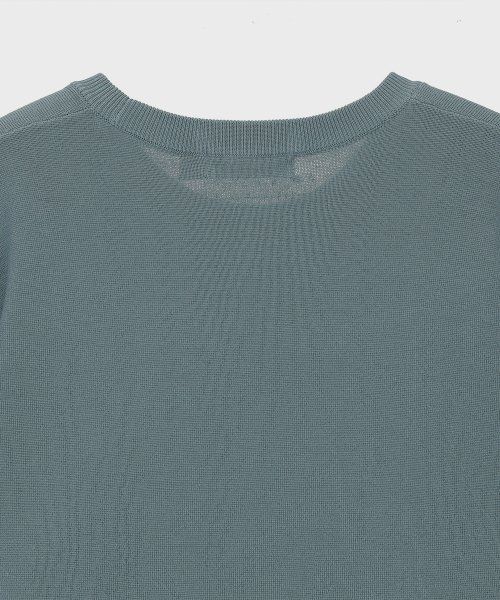 UNI Supima Semi-Oversized Round Neck Knit Mint LWKT2101