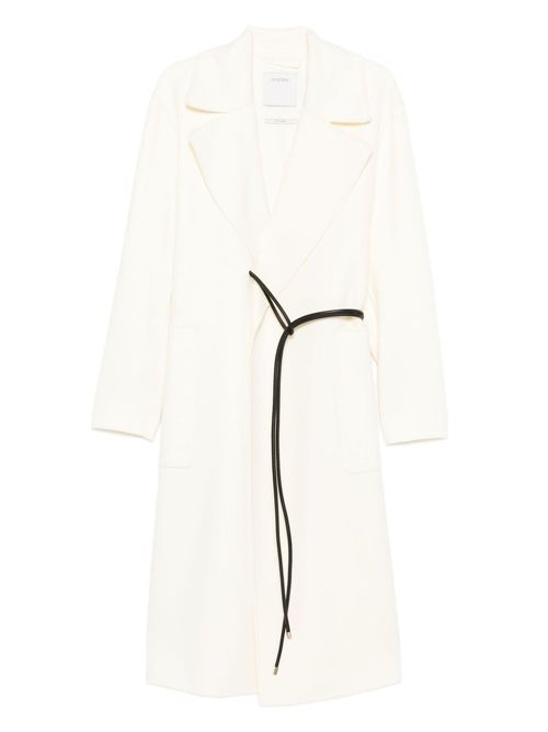 Knotted-tie fastening coat - Neutrals
