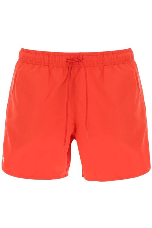 -Shorts Mare Con Patch Logo-Uomo
