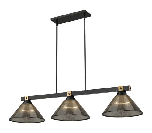 Matte Black Rubbed Brass Billiard from the Bronte Collection